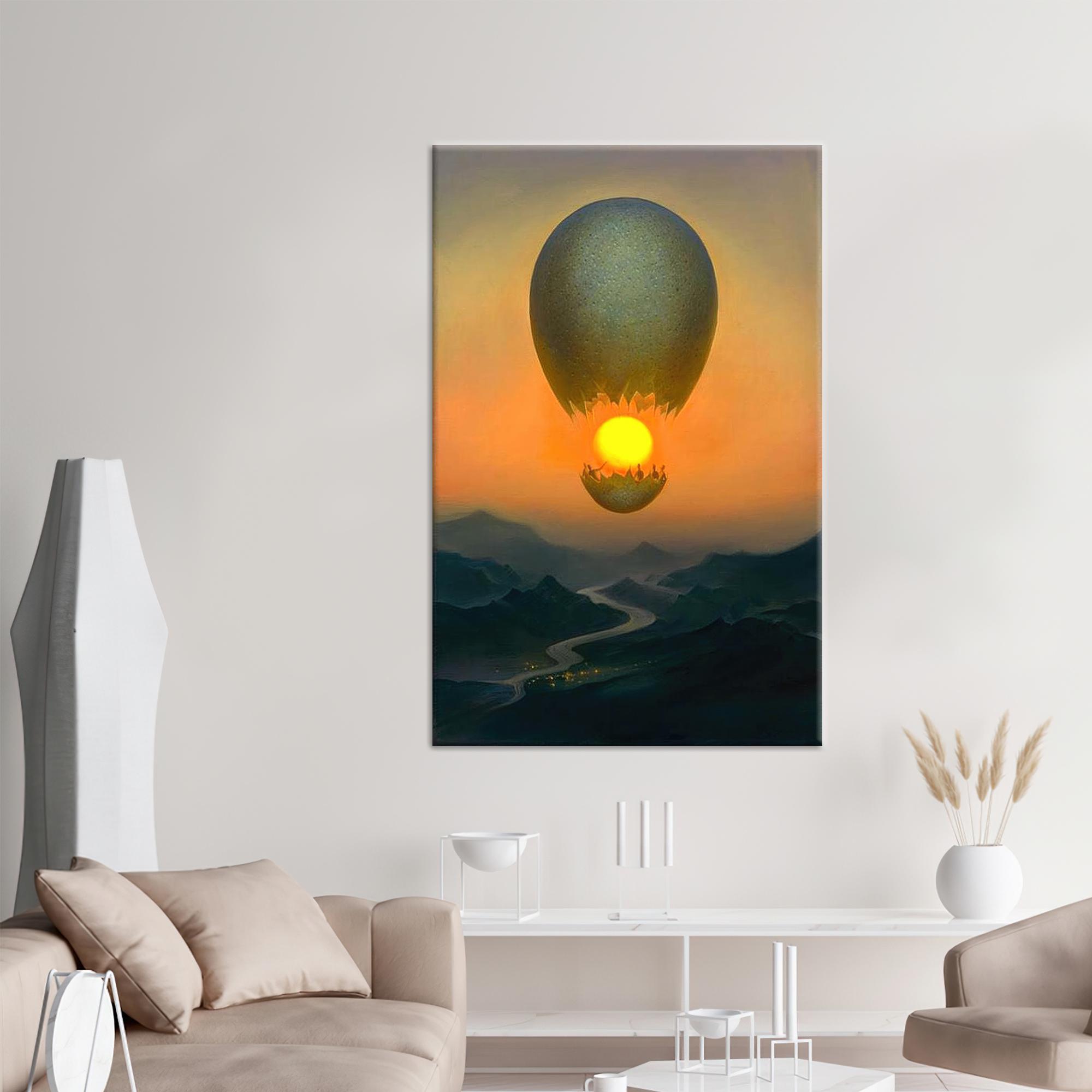 Surreal Art Wall Decor, Famous Wall Table, Modern Glass Art Wall Decor, Vladimir Kush Wall Art Decor, Personalized Gift Box,