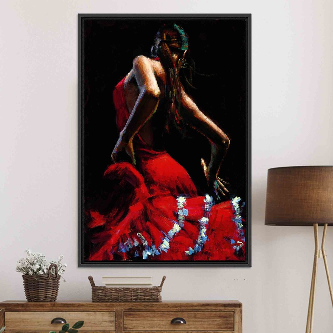 Music Glass, Spain Wall Art, Flamenco Dancer Wall Art Decor, Spain Style Flamenco Dancer Art