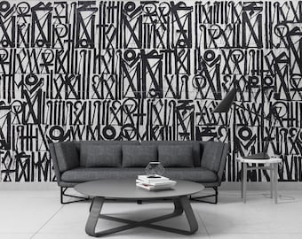 3D Graffiti Art Wallpaper: Peel and Stick Fabric Wall Mural