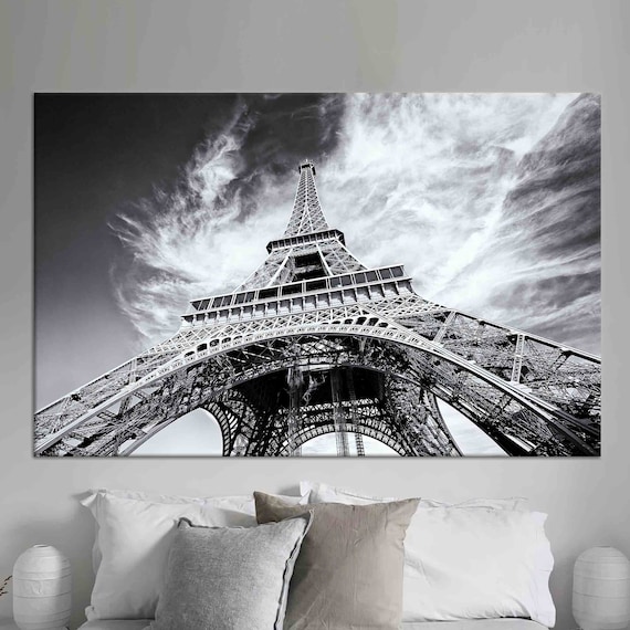 Eiffel Tower Canvas Wall Art: Paris Landscape, Glass Decor