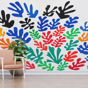 Arte del taglio della carta, Origami 3D, Carta da parati, Regalo per lui, Carta da parati Henri Matisse, Stampa murale Matisse, Poster da parete moderno, Carta da parati minimale,