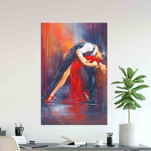 Dancing Couple Painting Artwork, Music Room Canvas Art, Dancing Couple Glass Wall Art, Music Room Glass Art, Gift For Couple, Bedroom Decor,