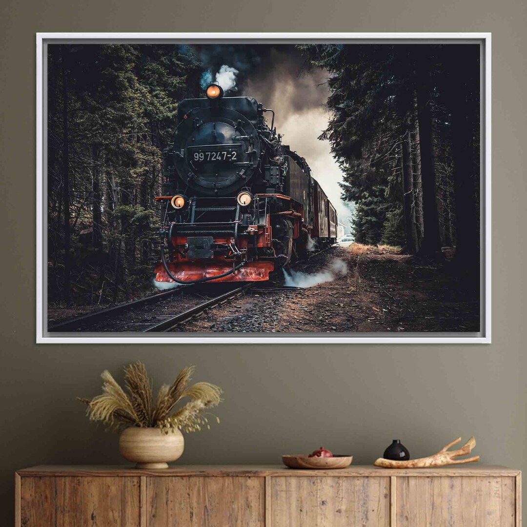 Simple Train Java Canvas Train Canvas Art: 3D Train View, Farmhouse Decor - Etsy