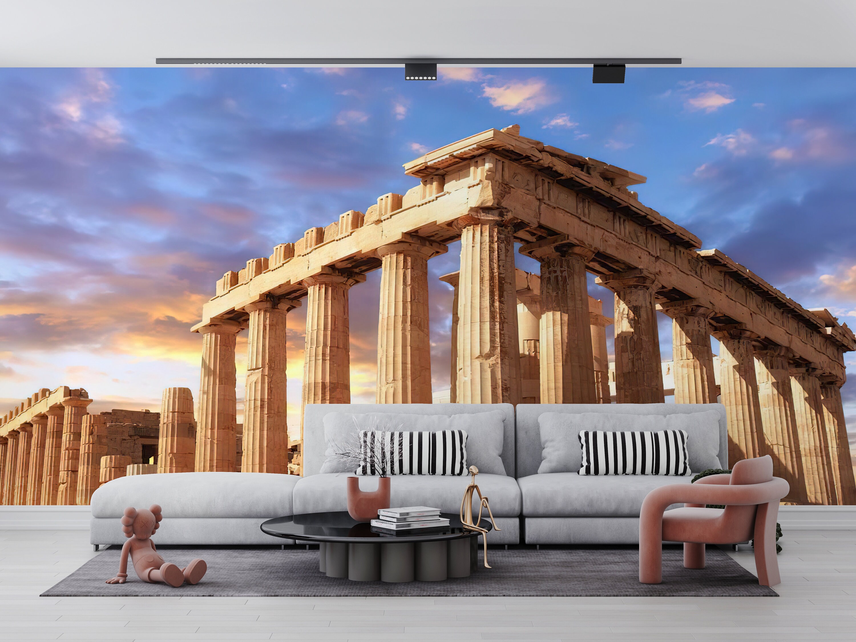 Acropolis of Athens Wallpaper Mural: 3D Landscape, Peel and Stick - Etsy