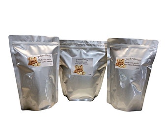 Suministro de alimentos de emergencia: Papas deshidratadas en rodajas, en cubos y en hojuelas (4 lb, 90 porciones)