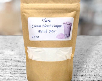 Mezcla de bebida Frappe de mezcla de crema de taro ~ helada o congelada ~ bolsa de 11.oz