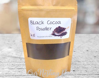 Cacao negro en polvo, sin azúcar, 6 oz