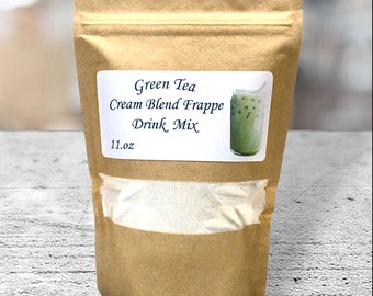 Dragonfly Topical Green Tea Cream Blend Frappe Drink Mix~Iced Or Frozen~ 11.oz
