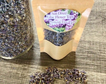 Sun Dried Lilac Flowers - Culinary Grade Herb for Tea, Soaps, Tinctures & Crafts