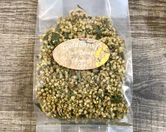 Extremo de flor de vara de oro secada al sol ~ Hierba de calidad culinaria para té, tinturas y manualidades.