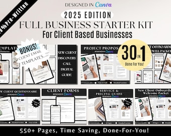 Client Onboarding Kit: 30-in-1 Business Templates for Canva