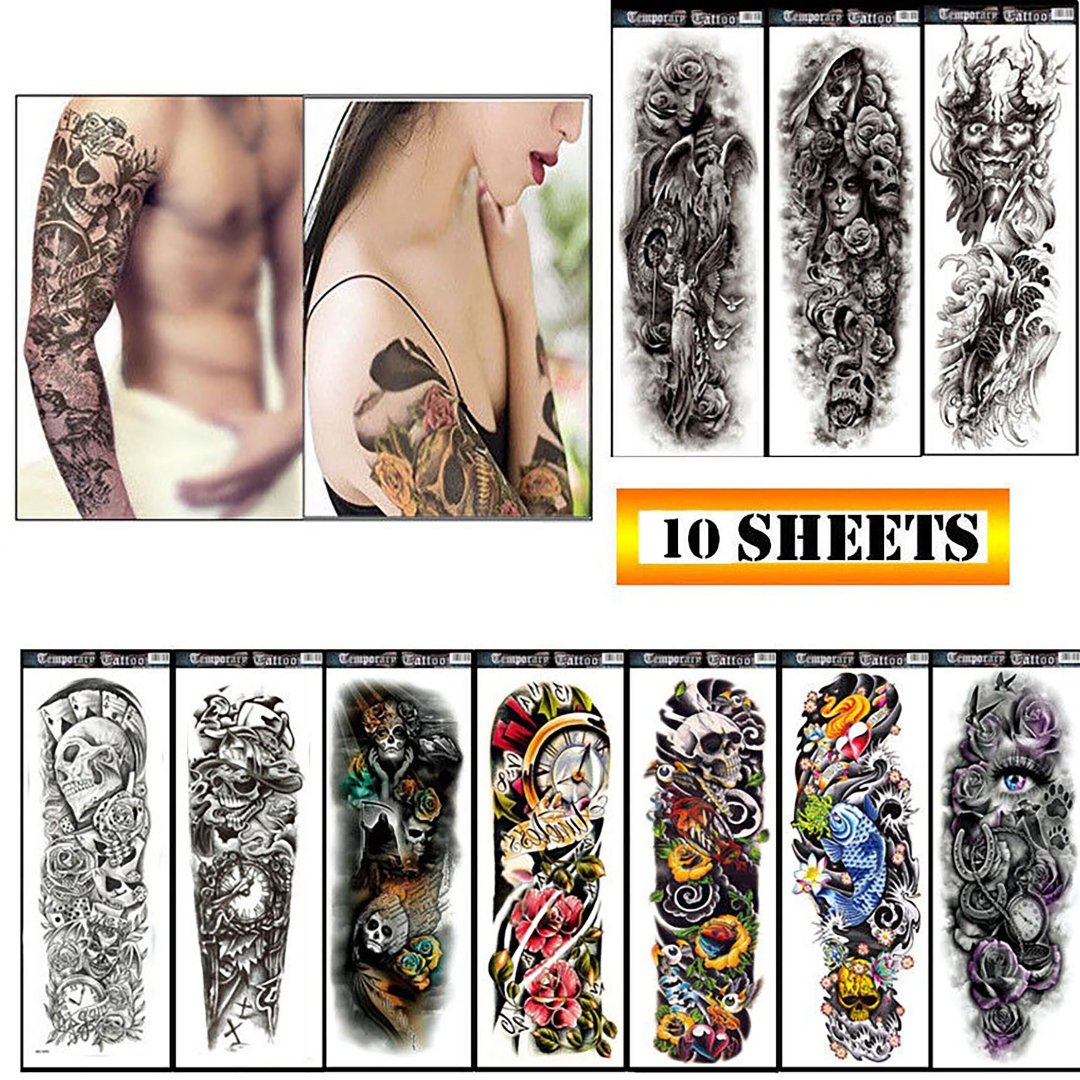 Waterproof Temporary Tattoos Stickers Fake Paste Leg Arm Tattoo Sticker  Buy Online at Best Price in India  Snapdeal