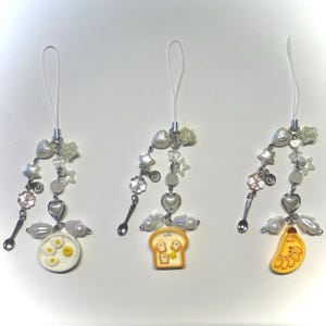 Silly food phone charms