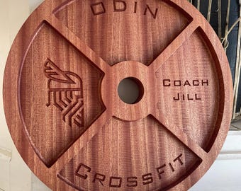 Weight Lifting Plate Catchall Tray - Personalized Fitness Gift