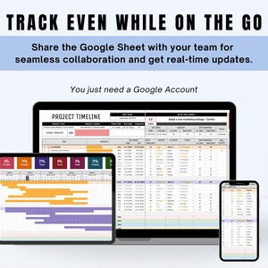Gantt Chart Google Sheets Project Tracker Team Project Management ...
