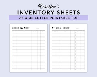 Reseller Printable Reseller Inventory Tracker Product Inventory Tracker Inventory Management Profit Tracker Reselling Business Template