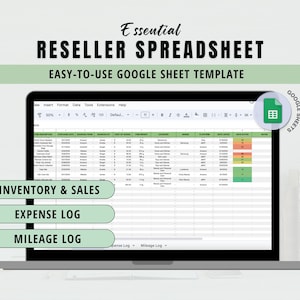 Reseller Google Sheets, Reselling Inventory Tracker, Reseller Business Template for eBay Poshmark, Profits and Loss, Expenses Tracker