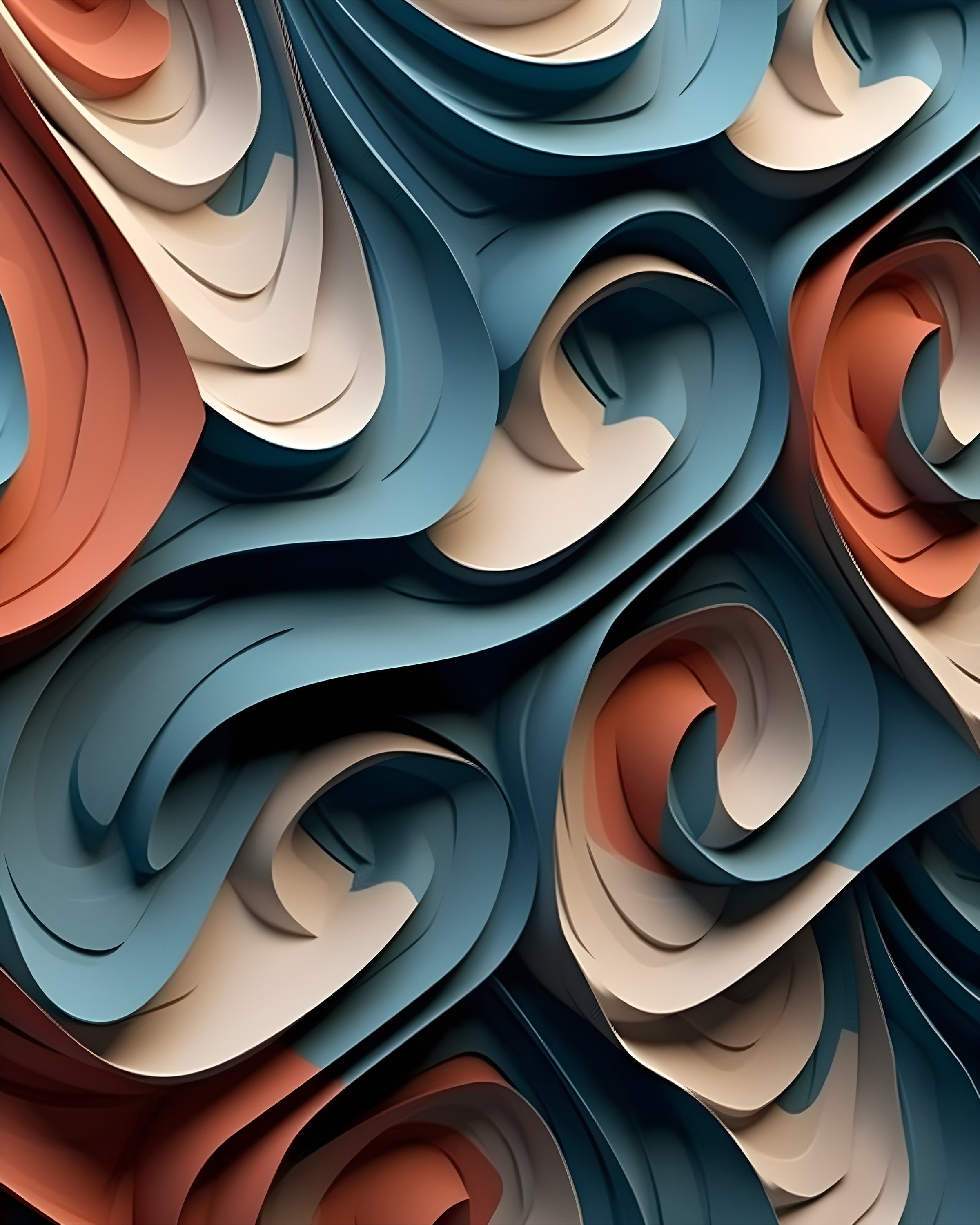 Parametric Wall Art, Therapist Office Decor, Abstract Art, Minimalist