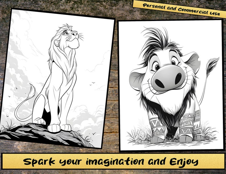 Lion King Coloring Book, Disney Activity Pages (PDF Download) - Etsy