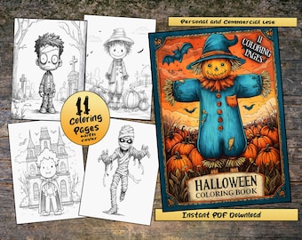 Halloween Coloring Book for Kids | Spooky Printable Activity (PDF)