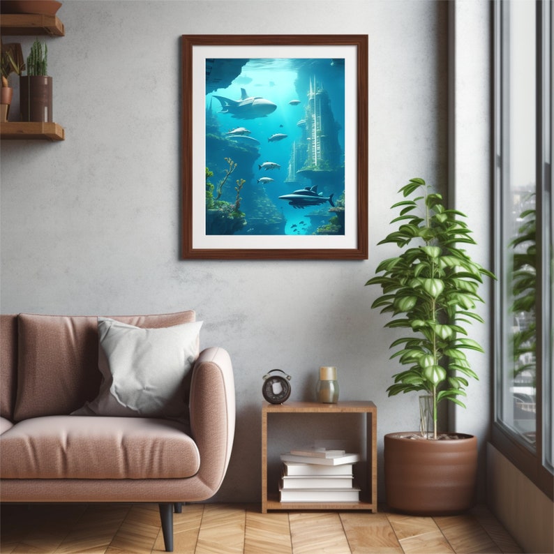 Sea Life Wall Art Underwater Art Print Ocean Sea Wall Print Underwater ...