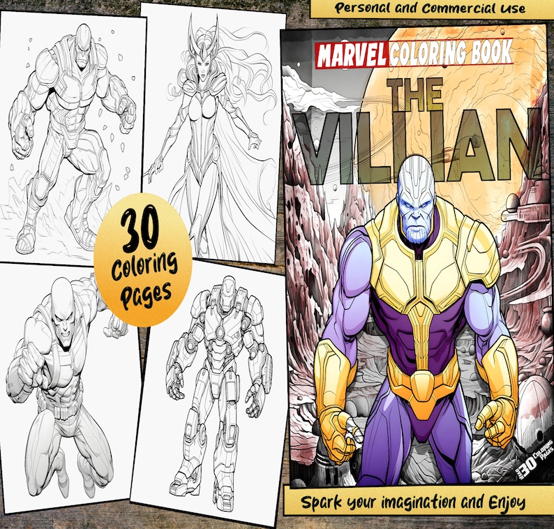 Comics Coloring Book,superhero Coloring, Marvel Superhero Coloring