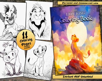 Lion King Coloring Book, Disney Activity Pages (PDF Download)