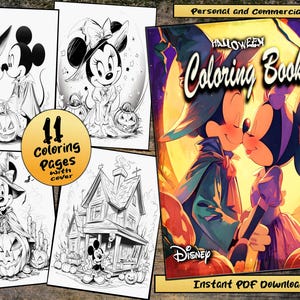 Mickey Mouse Coloring Pages for Kids Disney Halloween Coloring Book, Disney Coloring, Libros Para Colorear, Activities for Kids, Disney  28