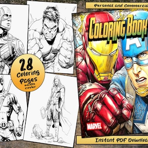 Avengers Coloring Book: Superhero Coloring Pages for Adults & Kids (PDF)