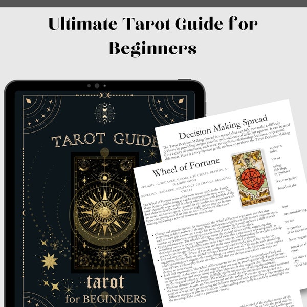 Ultimate Tarot Study Guide Card Spread Bundle, Tarot For Beginners Guide, Minor Major Arcana, 119 pages, Digital Download, Shadow Work