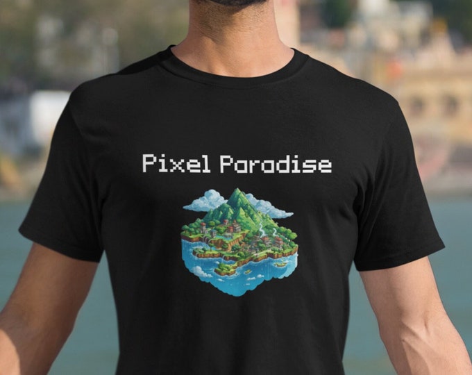 Pixel Paradise T-Shirt - Retro gaming meets summer vibes in this pixelated adventure. Embrace the nostalgia and level up your style!