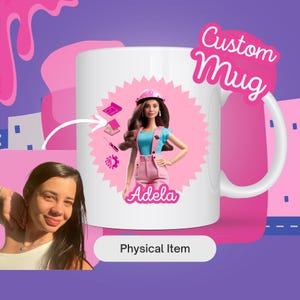 Custom Doll Face Portrait Ceramic Mug - 11oz Custom Photo Gift with Doll-Like Transformation - Perfect Gift