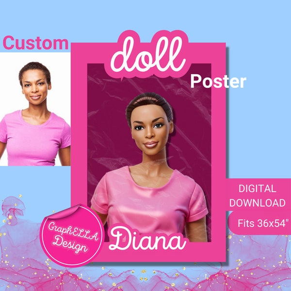 Custom Doll-Like Portrait DIGITAL- Personalized Photo Editing to Enhance Your Facial Features and Transform Look - Perfect Gift, Custom Doll