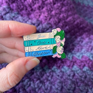 Just One More Chapter Bookish Pin