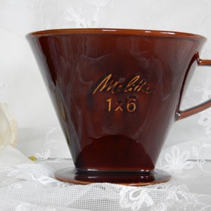 MELITTA - Kaffeefilter XL 1 x 6 - dunkelbraun - RAR - 60er Jahre Landhausstil Viantage Rockabilly Mid Century