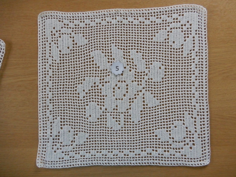 Große Häkeldeckchen Zierdeckchen Deckchen Handarbeit von Oma unbenutzt 3 Nr. 5