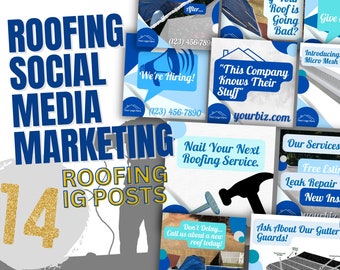 Roofing, Roofer Instagram Posts, Instagram Template, Roofing Social Media Templates, Home Maintenance, Roofing Instagram, Roofing Marketing