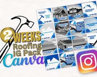 Roofing, Roofer Instagram Posts, Instagram Template, Roofing Social Media Templates, Home Maintenance, Roofing Instagram, Roofing Marketing