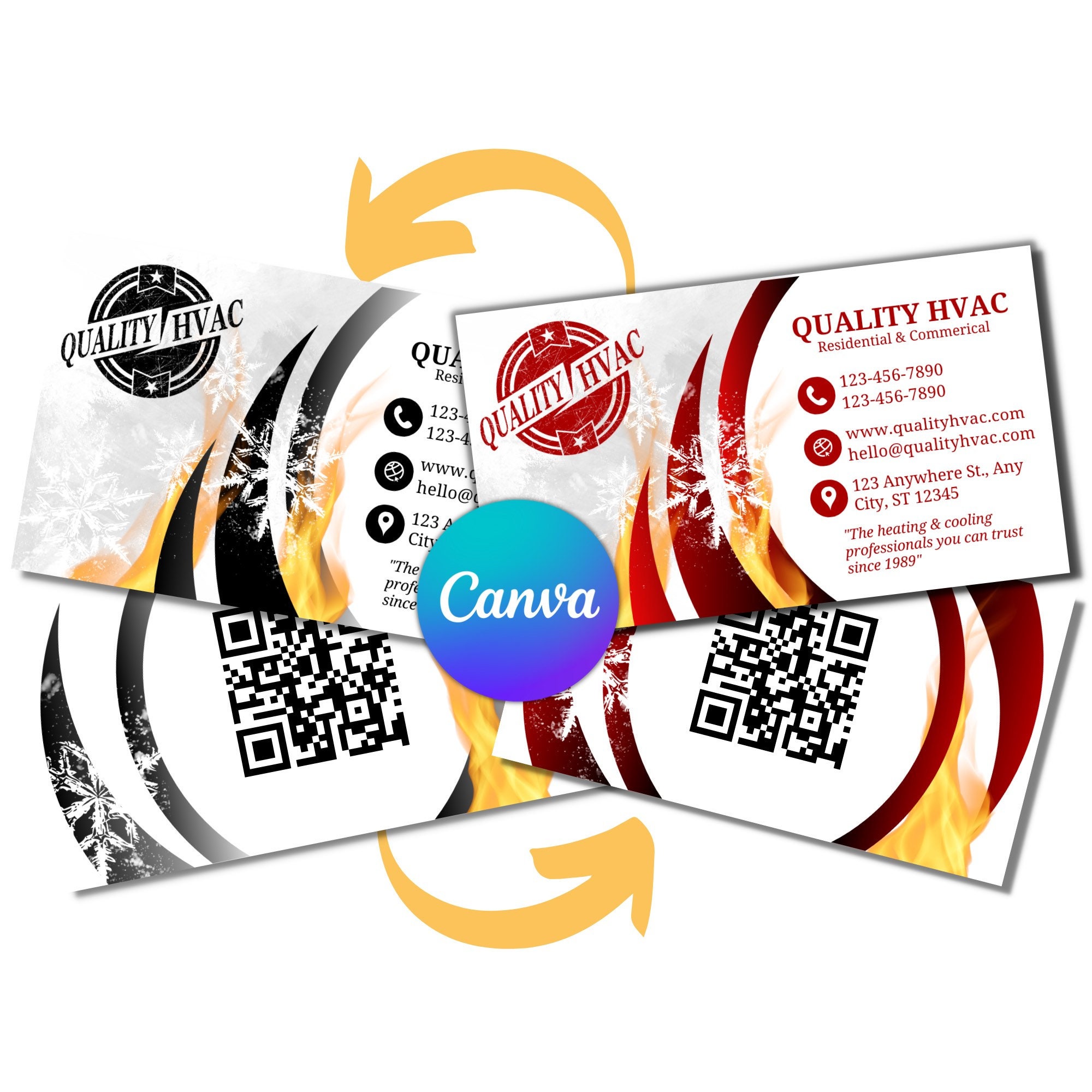 Hvac Business Card Design at Alexandra Duigan blog