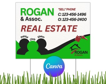 Real Estate Yard Sign, Real Estate Marketing, Real Estate House Template, DIY Canva Event Sign, Real Estate Marketing, Real Estate Ad Design