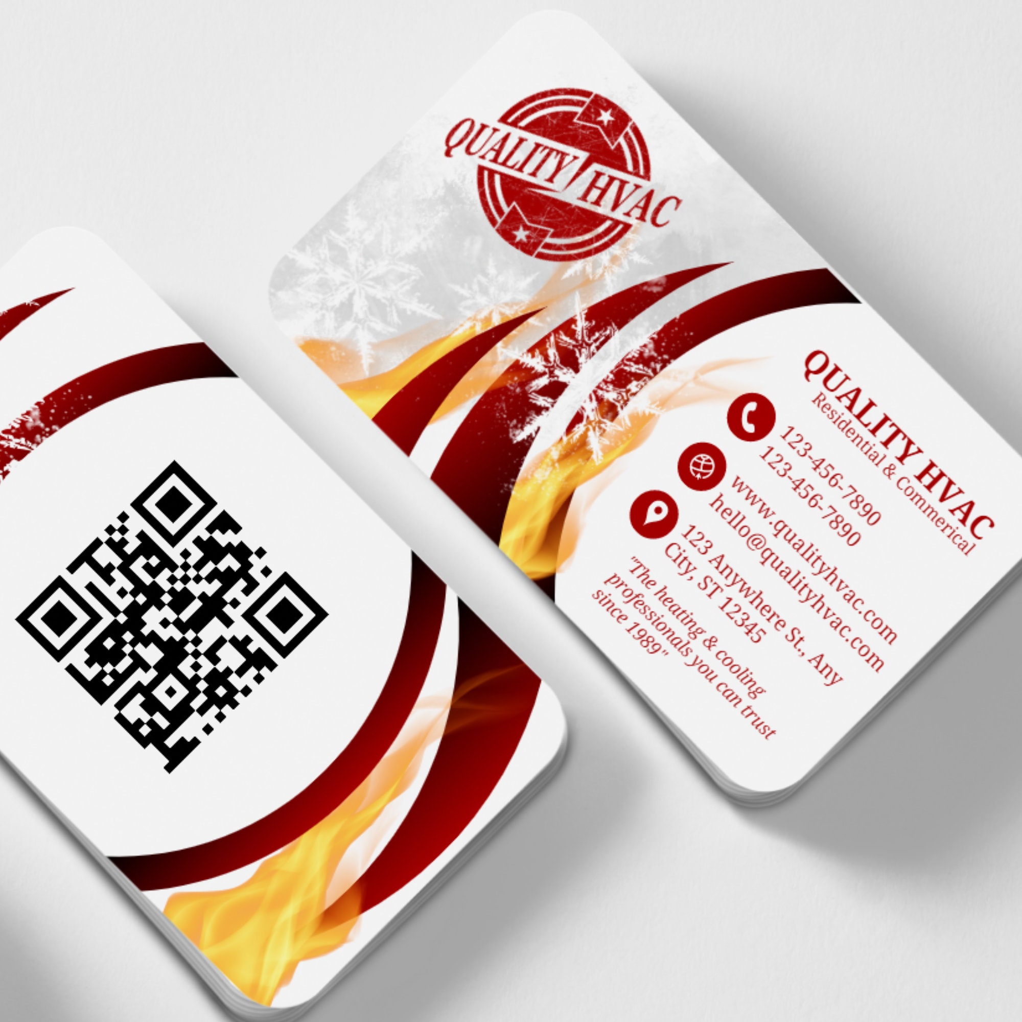 HVAC Business Card, Business Card, Business Card Design, Business Card