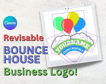 Party Rental Logo Bounce House Rental Premade Logo Design