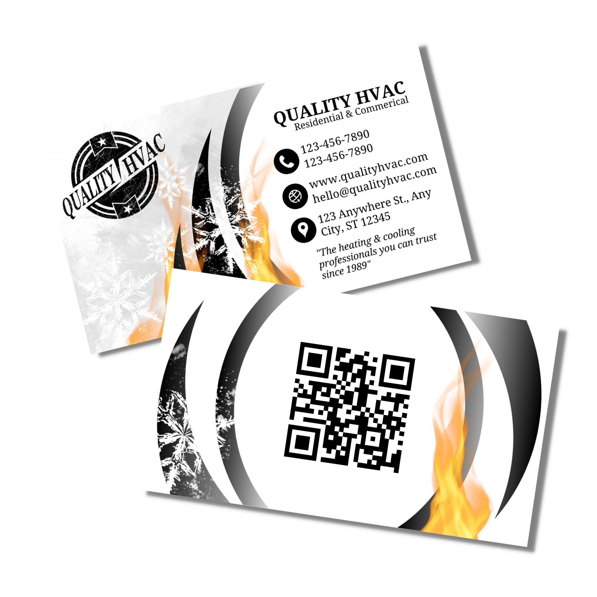 HVAC Business Card, Business Card, Business Card Design, Business Card