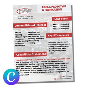 Capability Statement Template, Moving Capability Statement, Capability Statement Template Canva, Construction Capability Statement, Canva image 5