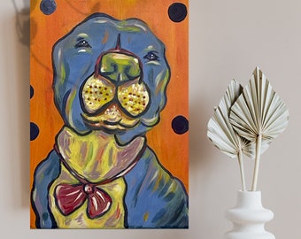 Custom Pet Portrait, Pop Art Pet Painting, Portrait From Photo, Colorful Dog Painting, Colorful Cat Painting