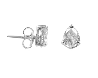 Moissanite Stud Earrings: 925 Sterling Silver Screwback Unisex Earrings