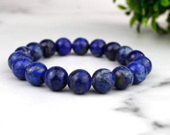 Lapis Lazuli Gemstone Bracelet: Third Eye Chakra, Spiritual Talisman