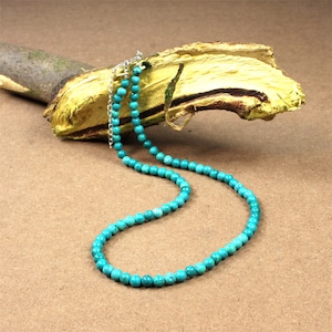 Türkis Choker Halskette: Naturstein, Dezember Geburtsstein, Herz Chakra
