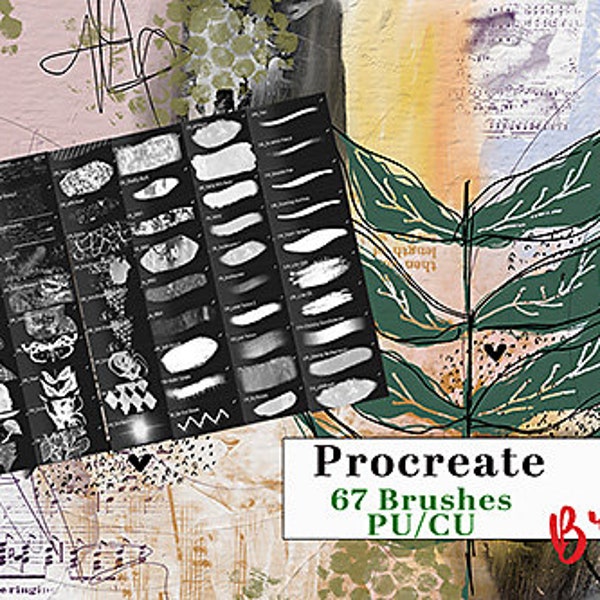 Mixed Media Art Journal Procreate Brushes Set 2  Digital Brushes