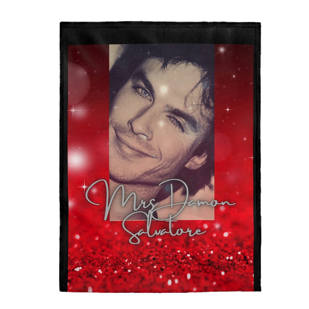Mrs Damon Salvatore Plush Blanket Etsy